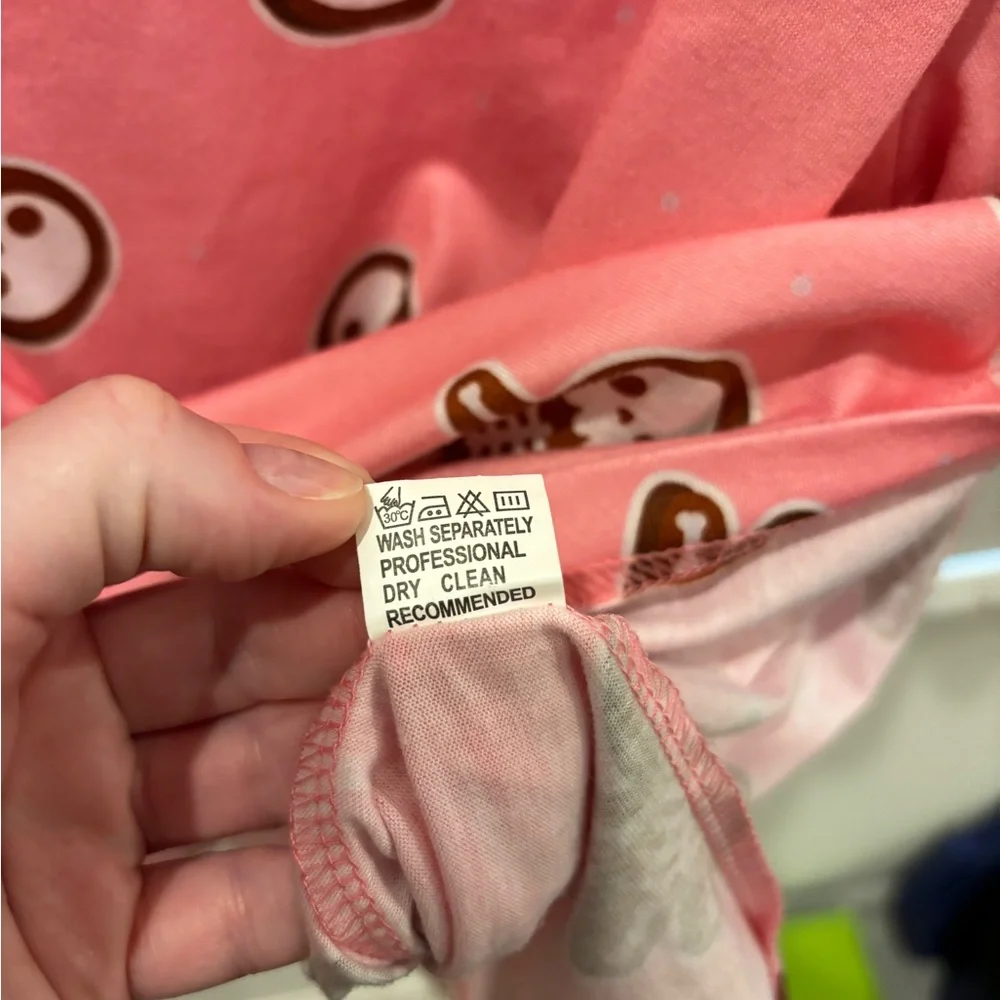 Em & Sprout Skeleton Gingerbread Pink Pajama Set Size Large